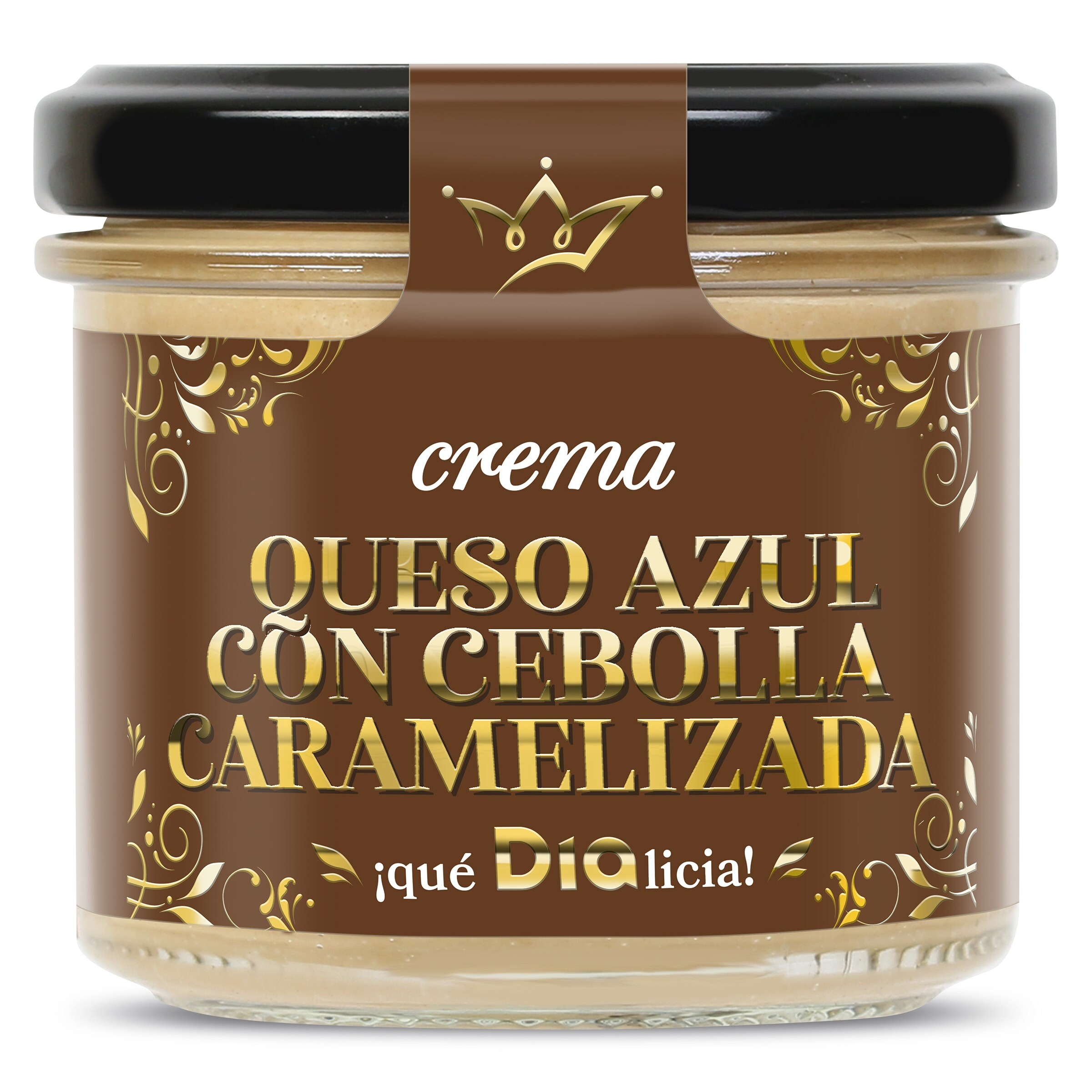 Crema de queso azul con cebolla caramelizada  Nuestra Alacena de Dia frasco 110 g
