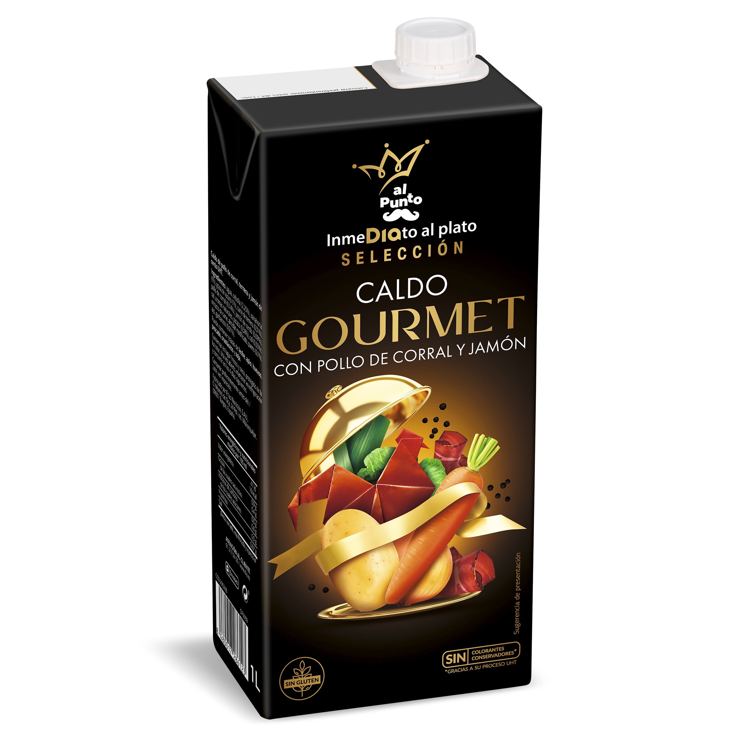 Caldo gourmet con pollo de corral y jamón Al Punto brik 1 l