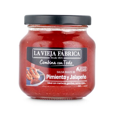 Salsa dulce de pimiento y jalapeño La vieja fabrica frasco 280 g-0