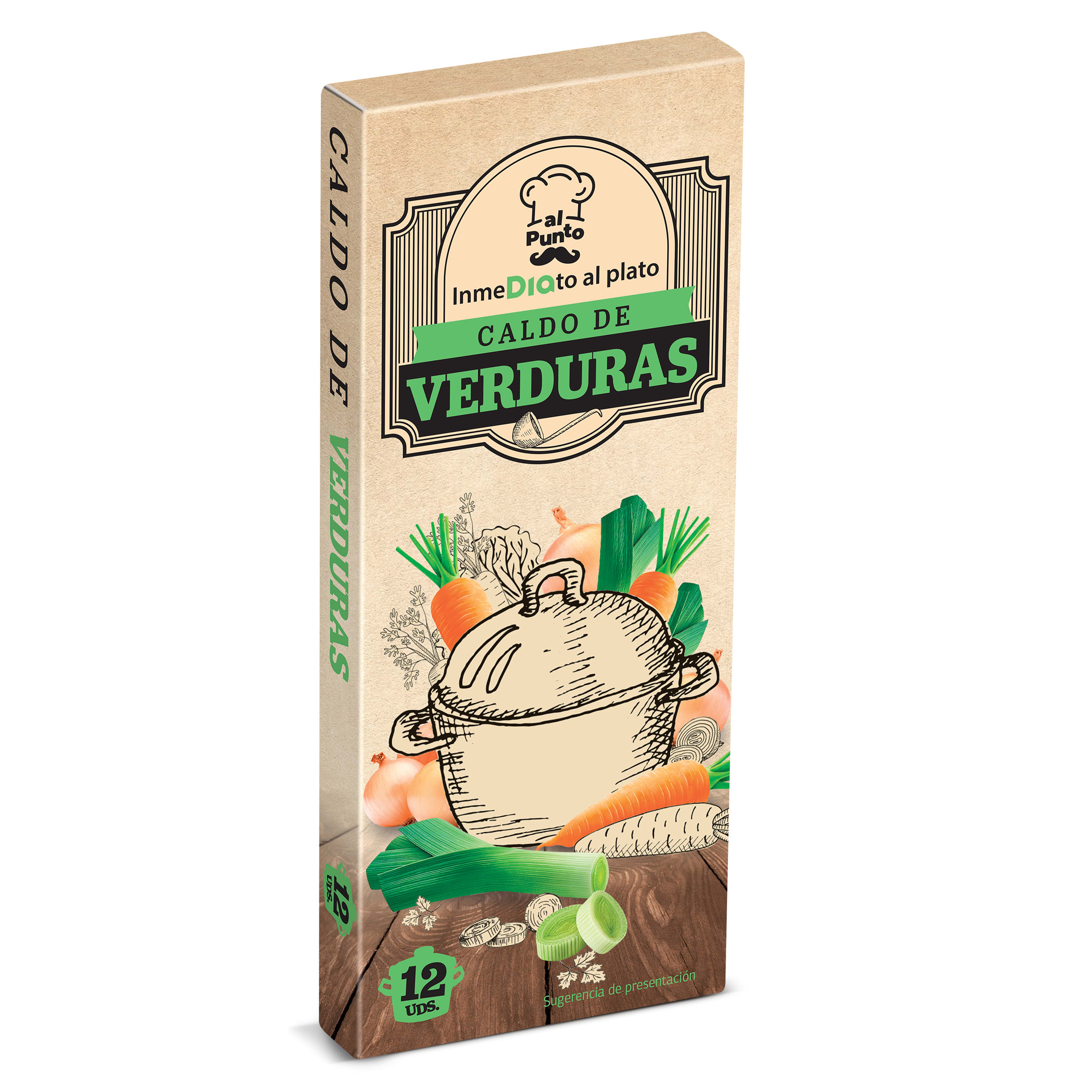 Caldo de verduras Al Punto caja 12 unidades