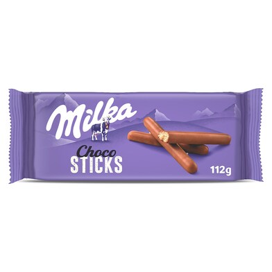 Galletas con chocolate choco sticks Milka bolsa 112 g-0 Galletas con chocolate choco sticks Milka bolsa 112 g-0