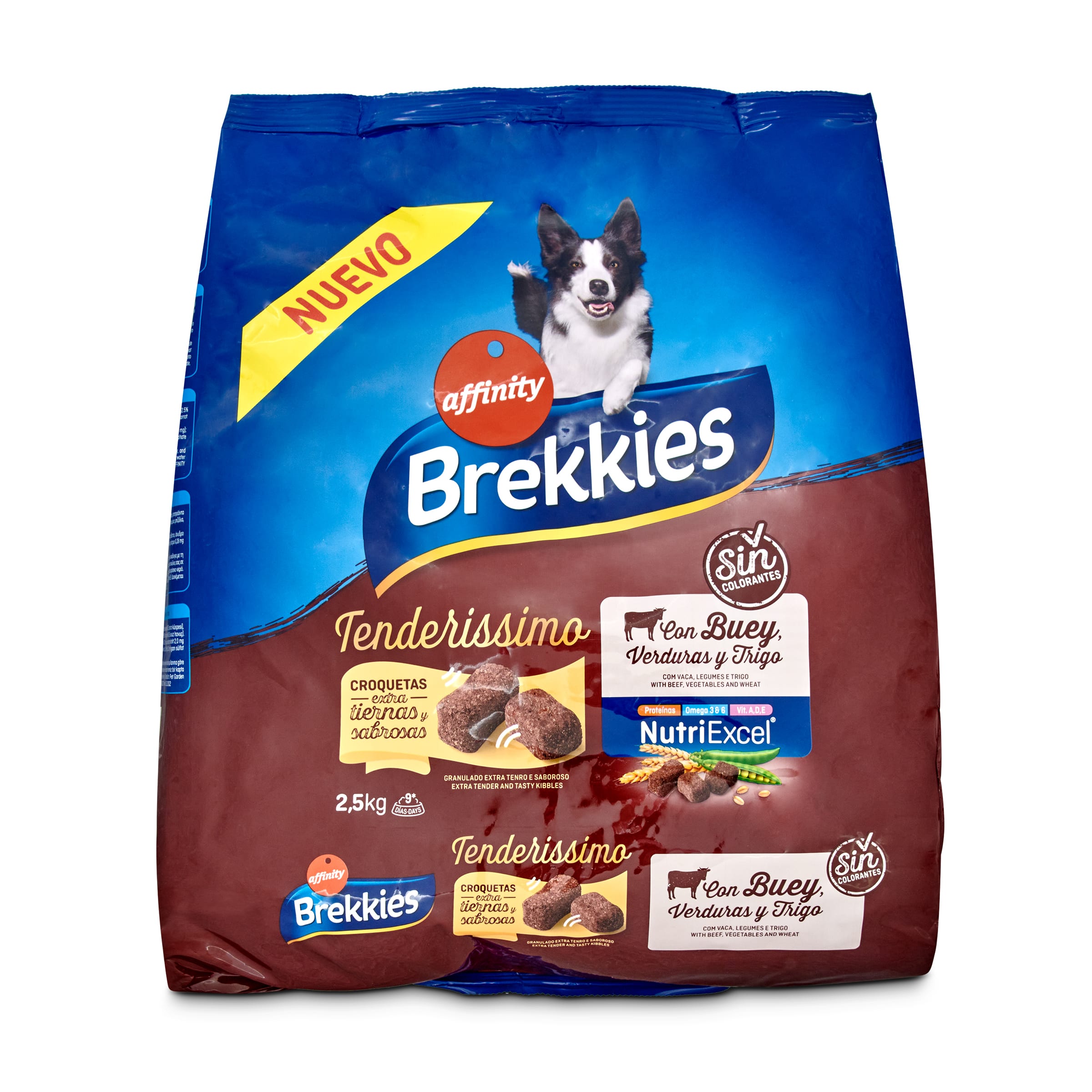 Alimento para perros adultos con buey y verduras Brekkies bolsa 2.5 kg