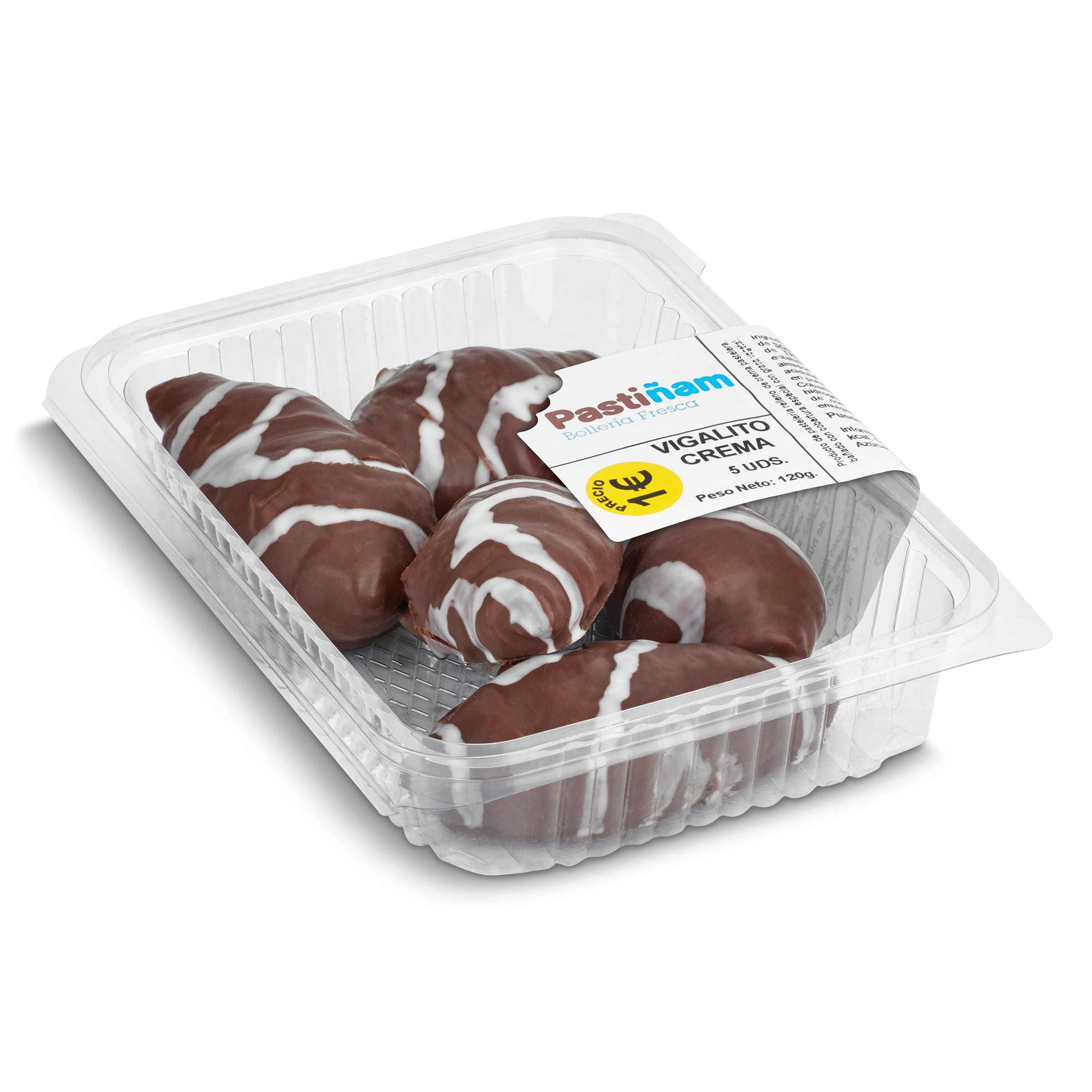 Vigalitos de mantequilla rayados Pastiñam bandeja 120 g