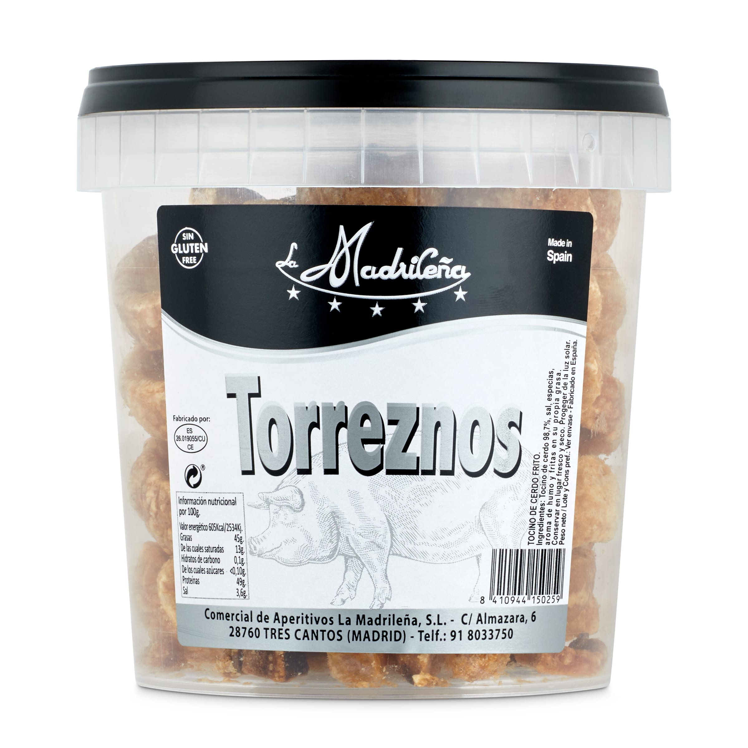 Torreznos LA MADRILEÑA   BOTE 125 GR