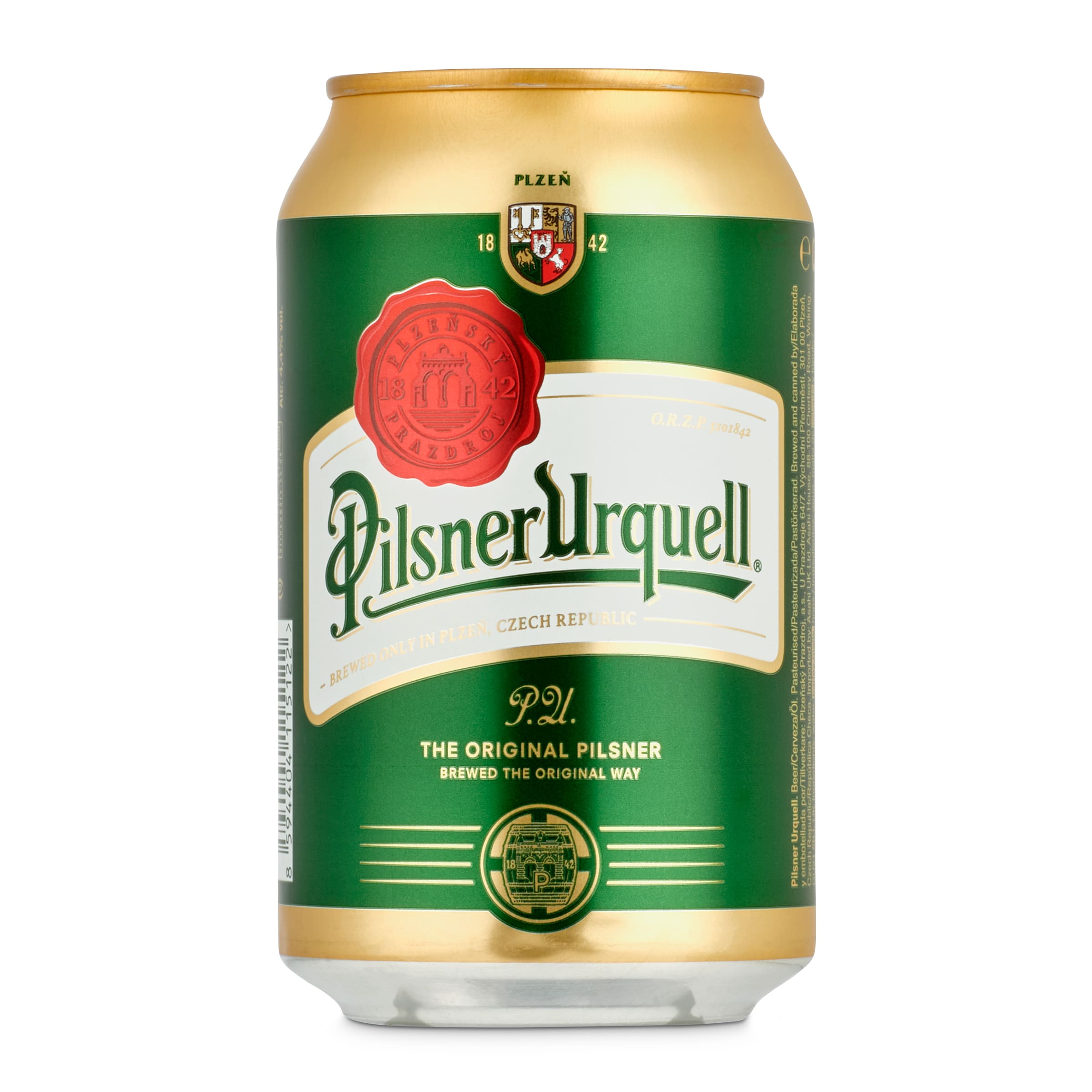 Cerveza rubia PILSNER URQUELL   LATA 33 CL