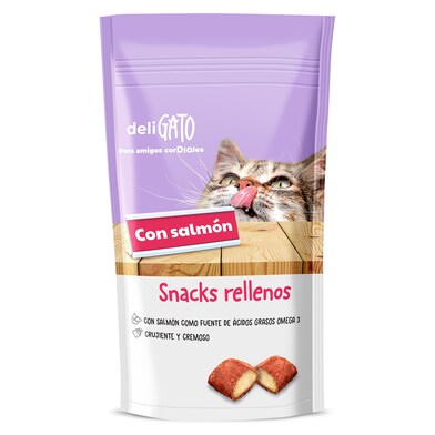 Snacks para gatos rellenos con salmón Deligato de Dia bolsa 60 g-0 Snacks para gatos rellenos con salmón Deligato de Dia bolsa 60 g-0