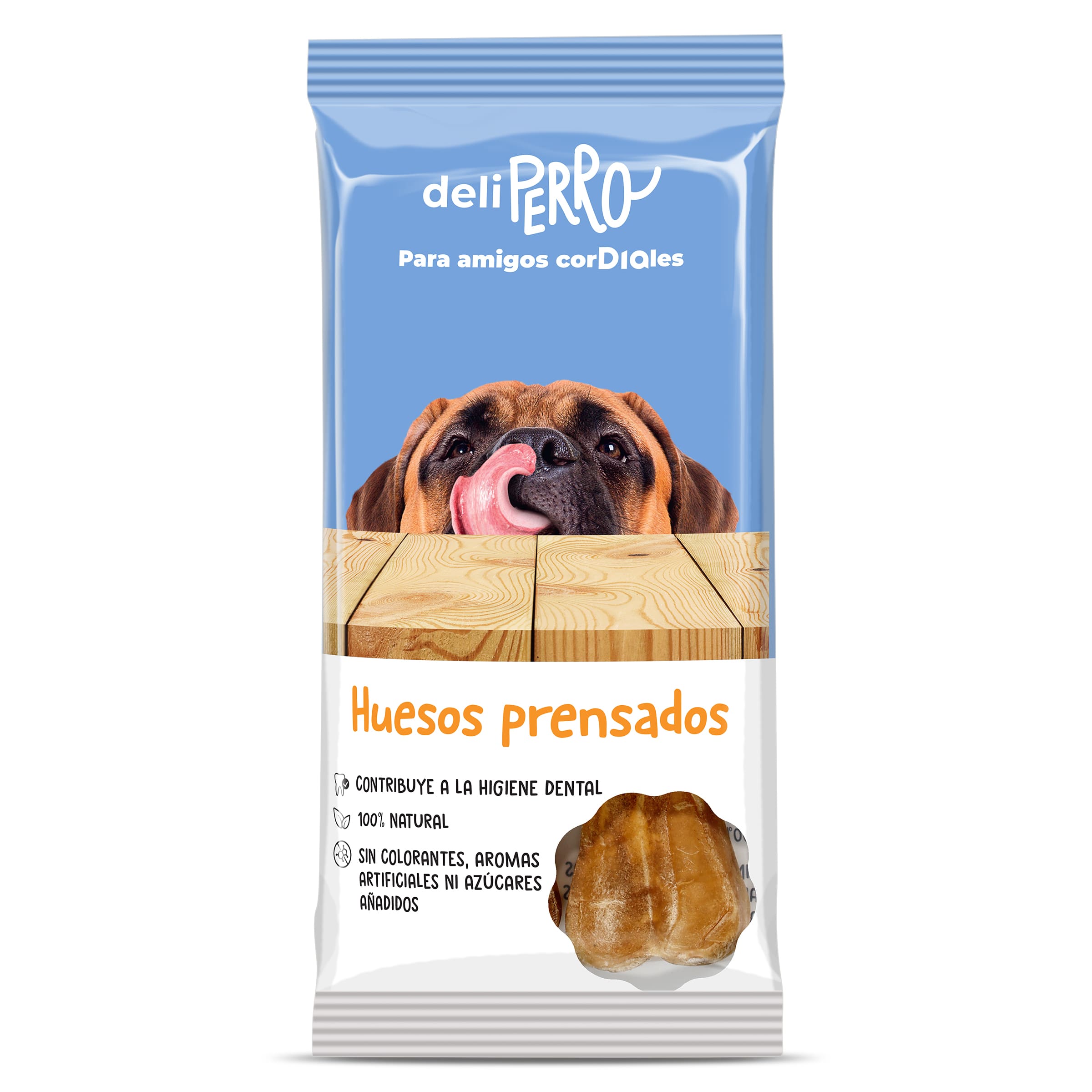 Snack para perros hueso prensado Deliperro bolsa 2 unidades