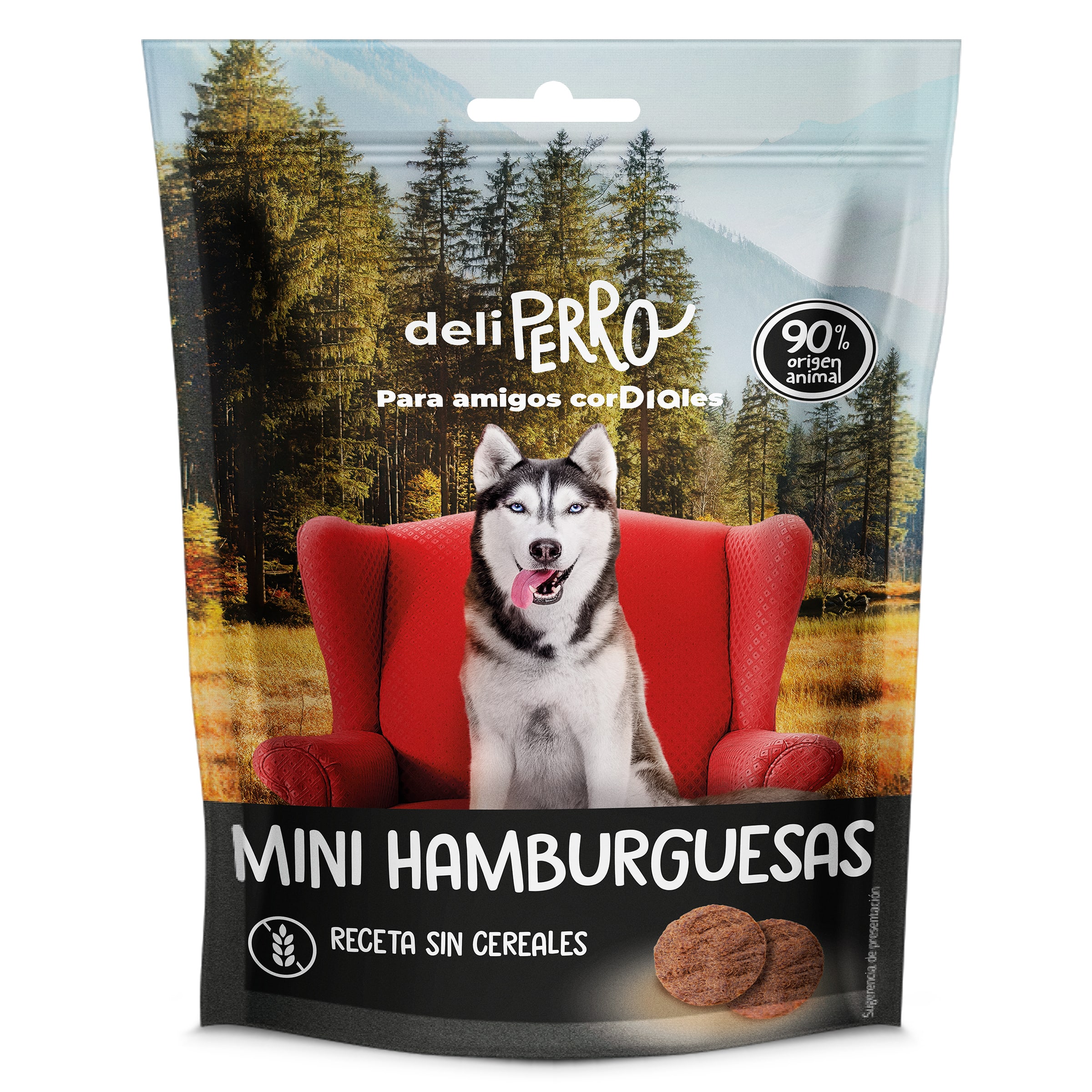 Alimentos para perros mini hamburguesas Deliperro bolsa 70 g