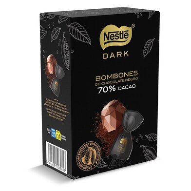 Bombones de chocolate negro 70% cacao Nestlé Dark caja 142 g-0 Bombones de chocolate negro 70% cacao Nestlé Dark caja 142 g-0