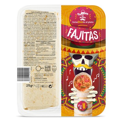 Fajitas de pollo con verduras Al Punto Dia 275 g-0 Fajitas de pollo con verduras Al Punto Dia 275 g-0