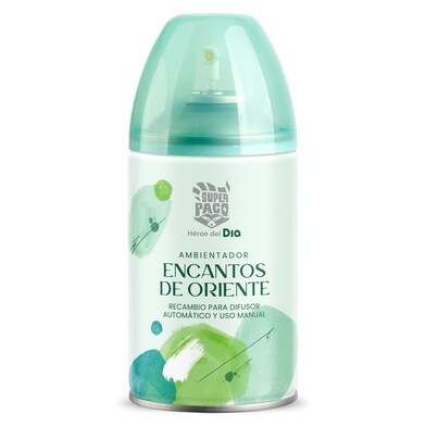 Ambientador y recambio automático encantos de oriente Dia Super Paco 250 ml-0 Ambientador y recambio automático encantos de oriente Dia Super Paco 250 ml-0