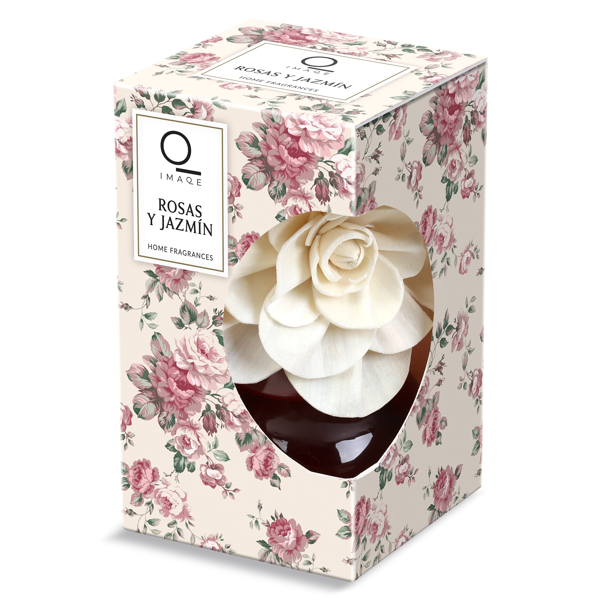 Ambientador flor perfumada rosas y jazmín Imaqe caja 85 ml
