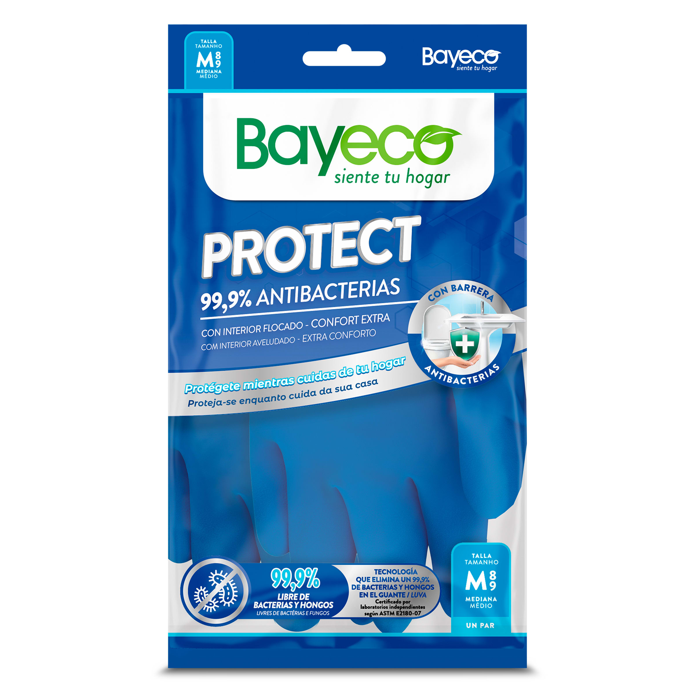 Guantes antibacterias protect Bayeco bolsa 1 unidad
