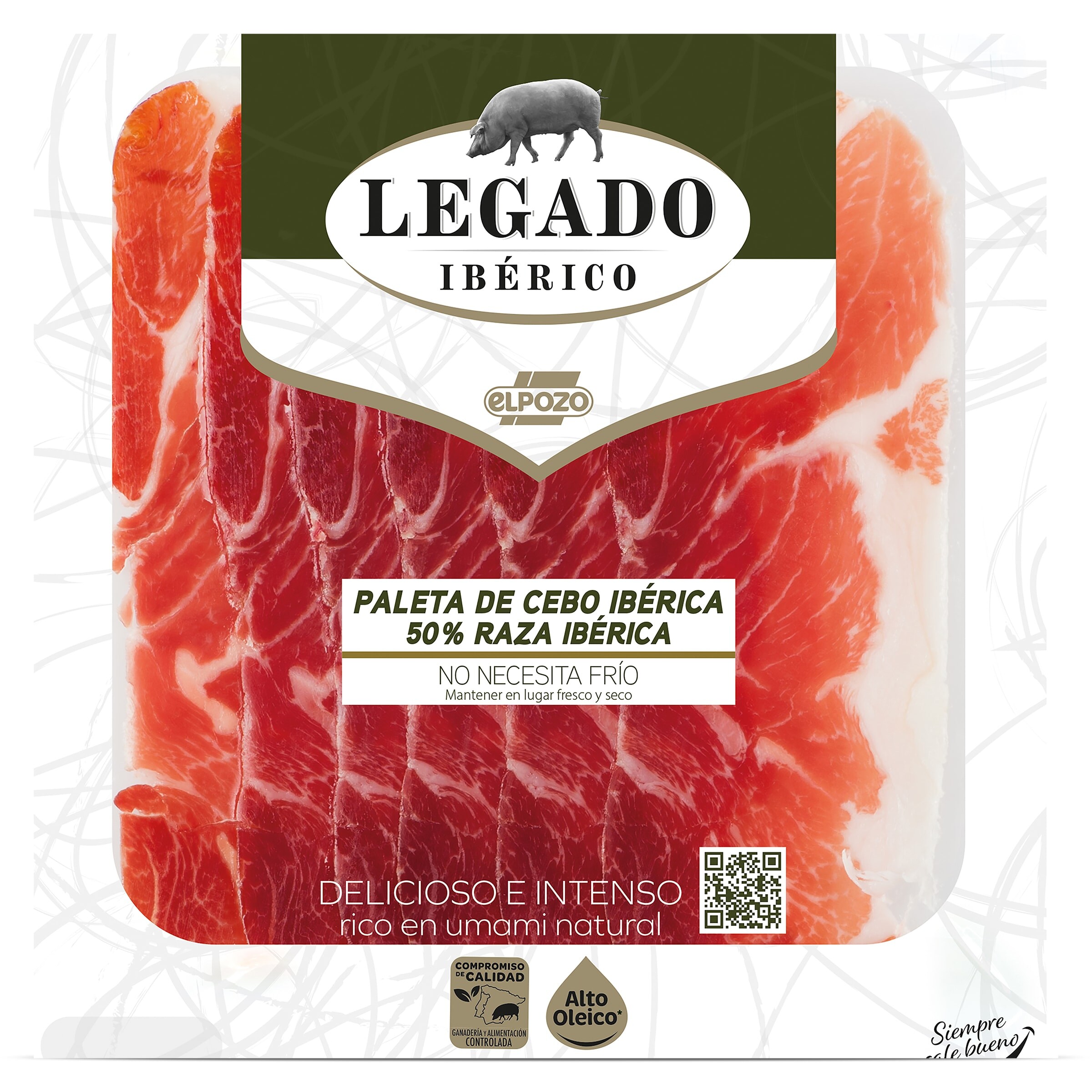 Paleta de cebo ibérica 50% Elpozo   sobre 70 g