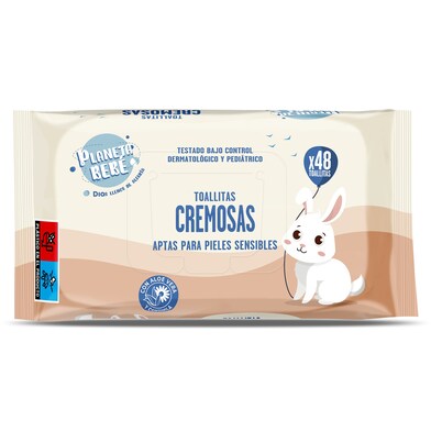 Toallitas para bebés cremosas Planeta Bebé de Dia bolsa 48 unidades-0 Toallitas para bebés cremosas Planeta Bebé de Dia bolsa 48 unidades-0