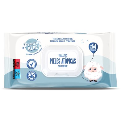 Toallitas para bebés con piel atópica Planeta Bebé de Dia bolsa 64 unidades-0 Toallitas para bebés con piel atópica Planeta Bebé de Dia bolsa 64 unidades-0