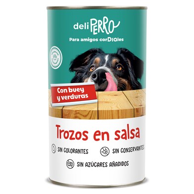 Alimento para perros trozos en salsa con buey y verduras Deliperro de Dia lata 1.25 Kg-0 Alimento para perros trozos en salsa con buey y verduras Deliperro de Dia lata 1.25 Kg-0
