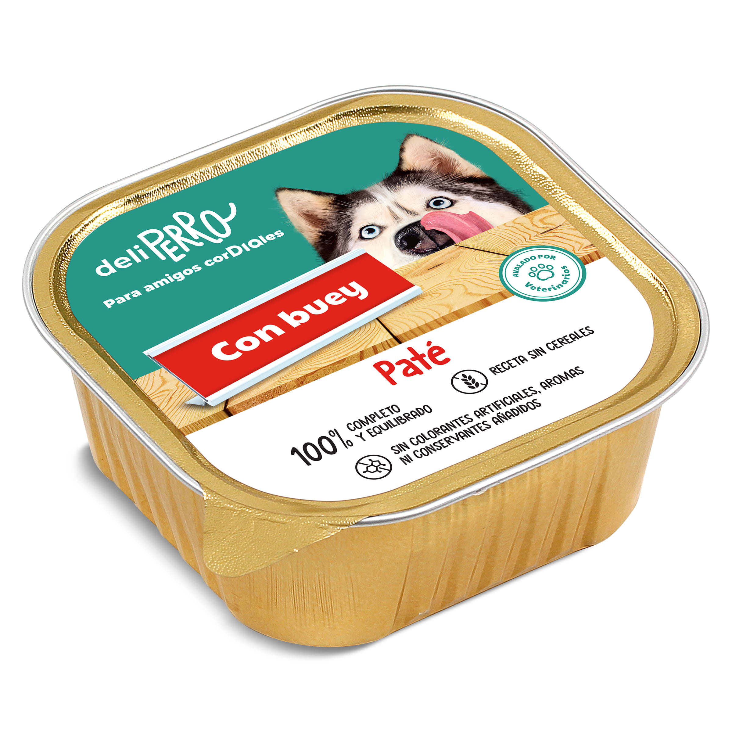 Paté para perro con ternera Deliperro tarrina 300 g