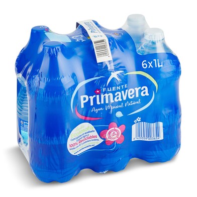 Agua mineral Fuente Primavera pack 6 x 1 L-0 Agua mineral Fuente Primavera pack 6 x 1 L-0