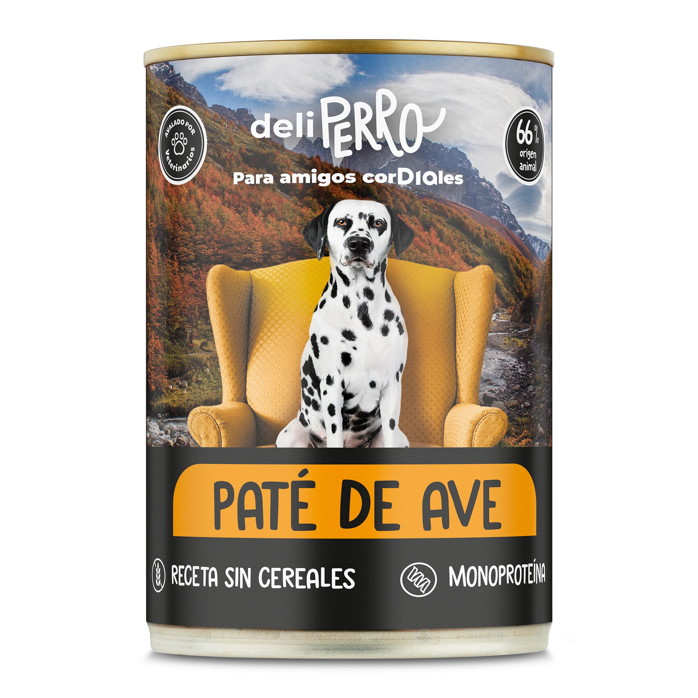 Alimento para perros paté de ave Deliperro lata 400 g
