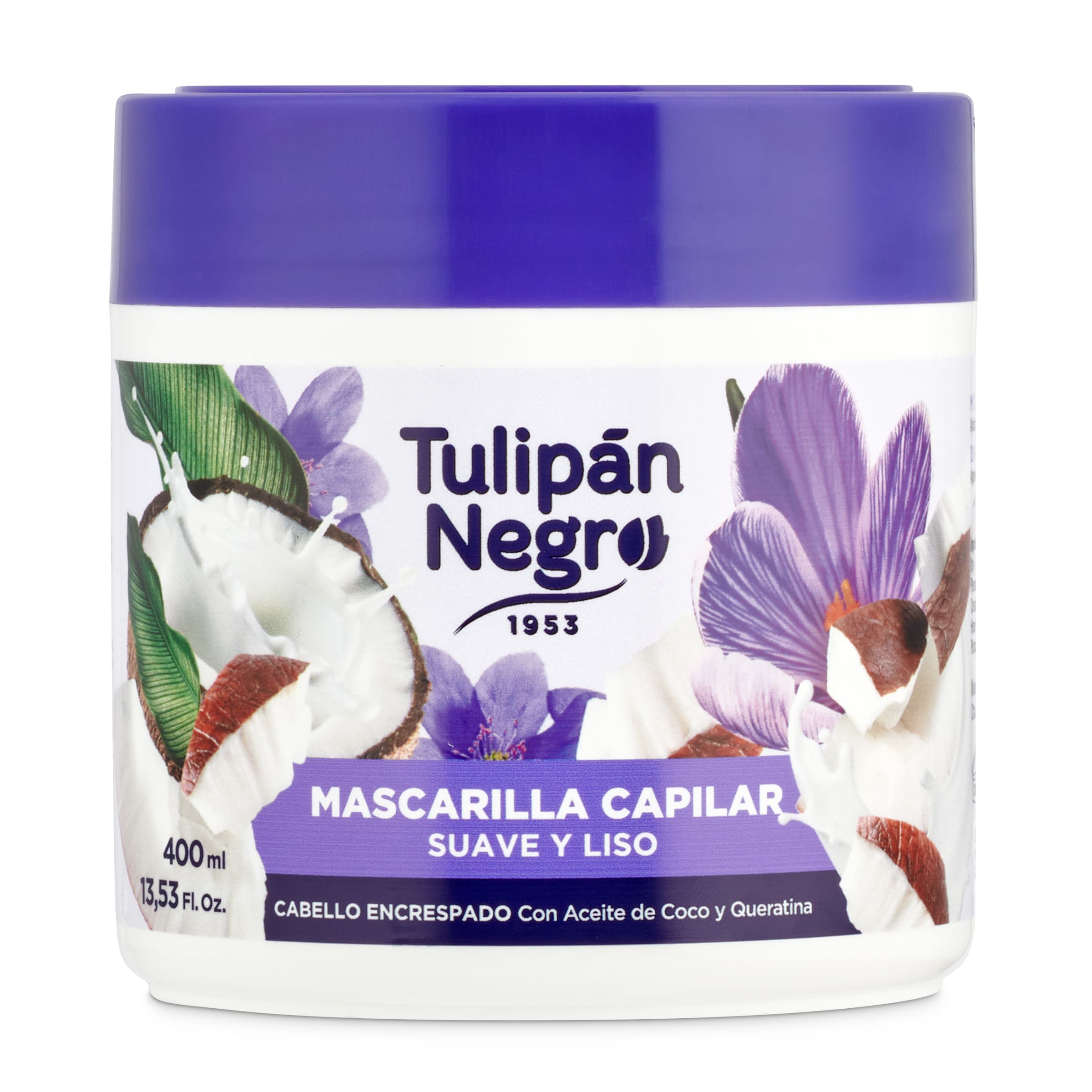 Mascarilla capilar suave y liso Tulipán negro bote 400 ml