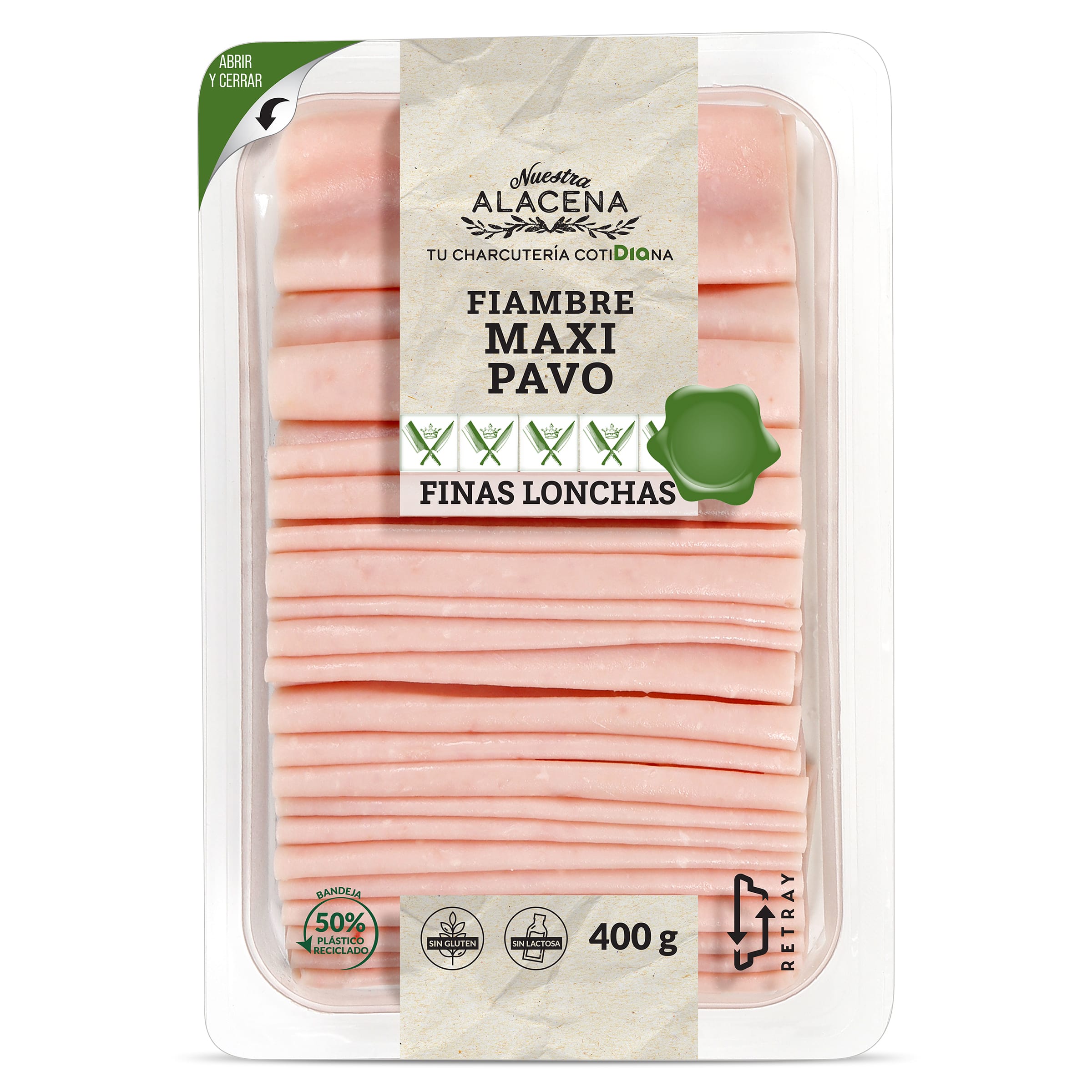 Fiambre de pavo Nuestra Alacena sobre 400 g