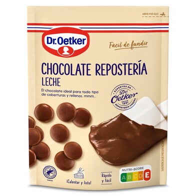 Chocolate con leche para repostería Dr. Oetker bolsa 150 g-0 Chocolate con leche para repostería Dr. Oetker bolsa 150 g-0