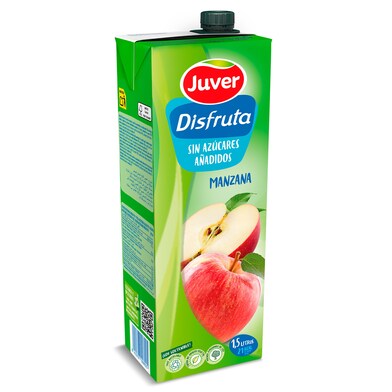 Bebida de zumo de manzana sin azúcares añadidos Juver Disfruta brik 1.5 l-0 Bebida de zumo de manzana sin azúcares añadidos Juver Disfruta brik 1.5 l-0