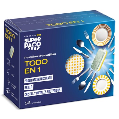 Pastillas lavavajillas Dia Super Paco 36 unidades-0 Pastillas lavavajillas Dia Super Paco 36 unidades-0