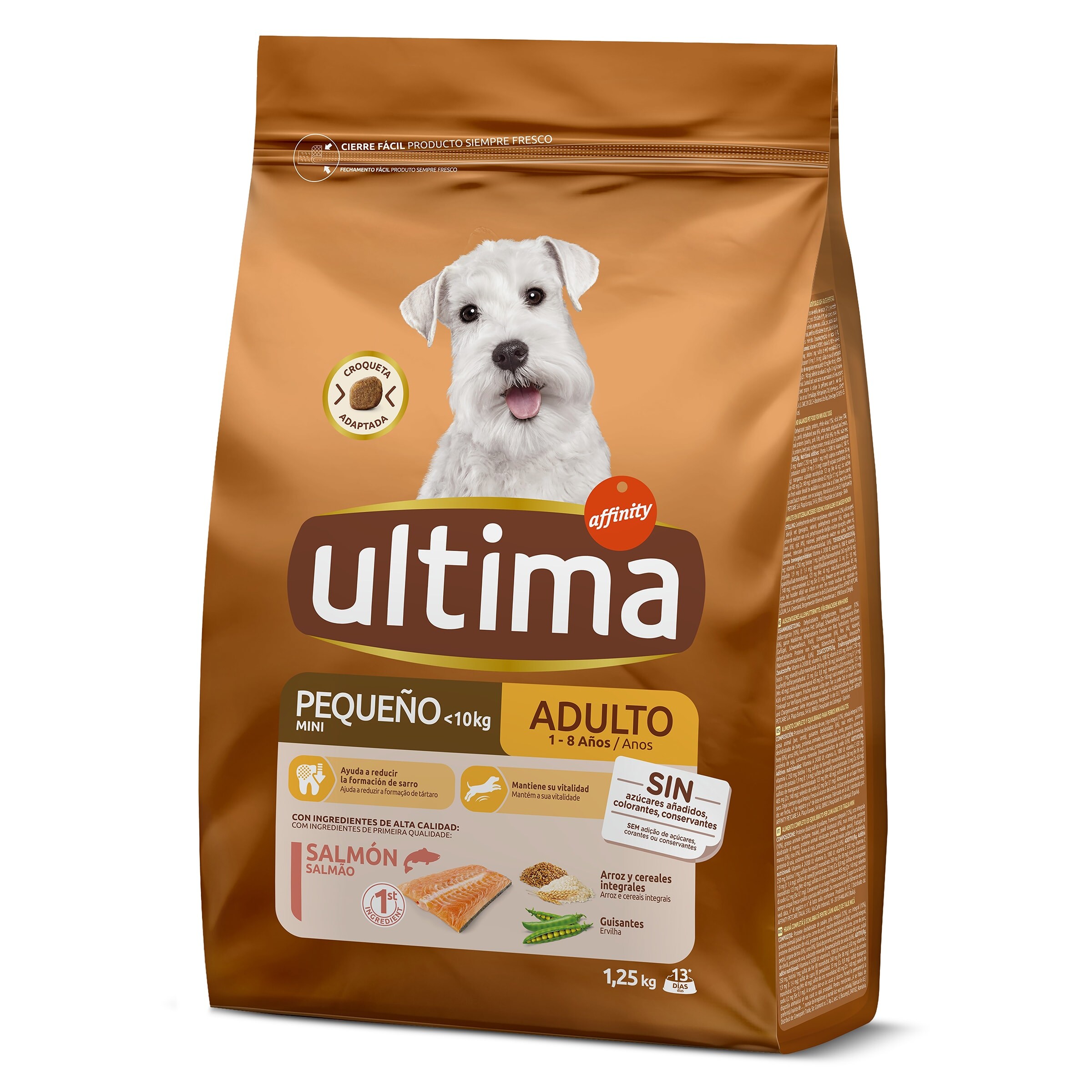 Alimento para perros mini adulto con salmón Última bolsa 1.25 kg