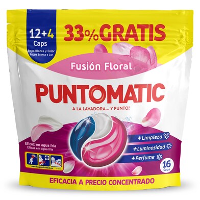 Detergente máquina fusión floral Puntomatic bolsa 12 lavados-0 Detergente máquina fusión floral Puntomatic bolsa 12 lavados-0