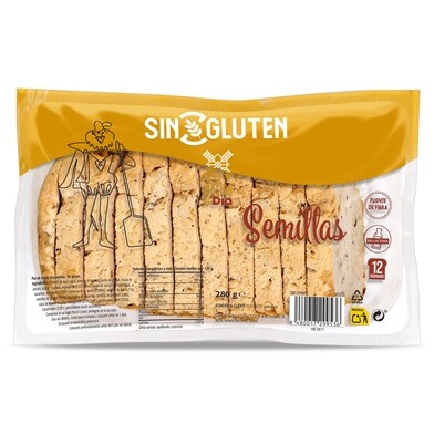 Pan de molde con semillas sin gluten El molino de Dia 280 g-0 Pan de molde con semillas sin gluten El molino de Dia 280 g-0