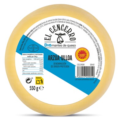Queso Arzúa Ulloa D.O.P. El Cencerro de Dia 550 g-0 Queso Arzúa Ulloa D.O.P. El Cencerro de Dia 550 g-0