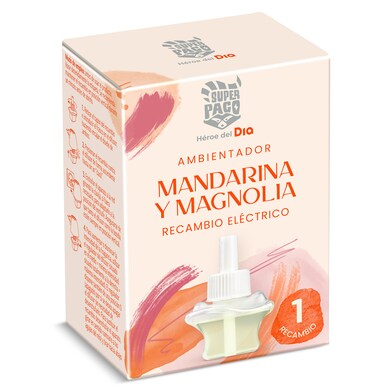Ambientador eléctrico mandarina y magnolia recambio Super Paco de Dia caja 1 unidad-0 Ambientador eléctrico mandarina y magnolia recambio Super Paco de Dia caja 1 unidad-0