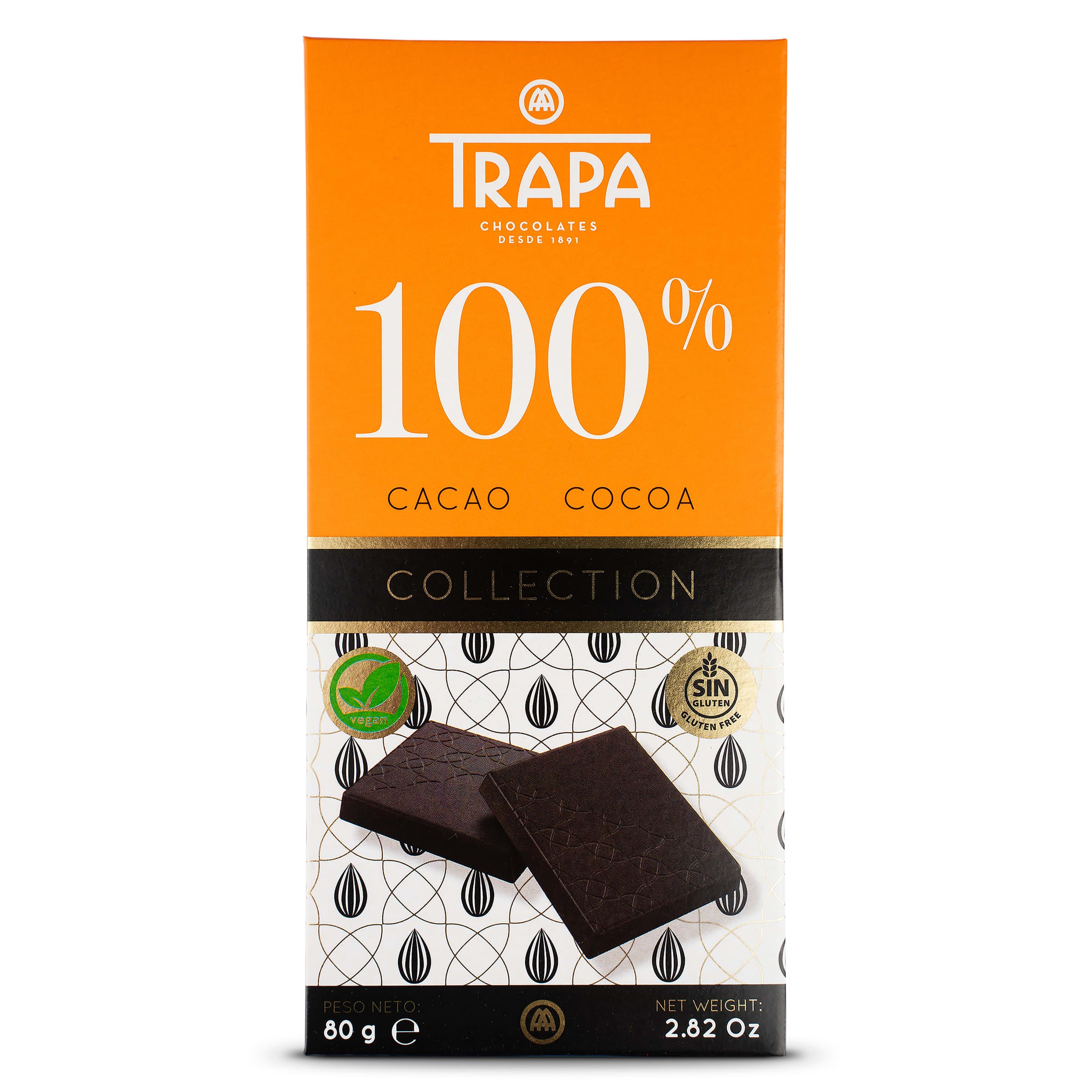 Chocolate negro 85% 0% azúcares añadidos y sin gluten tableta 100