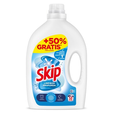 Detergente máquina líquido limpieza profunda Skip botella 53 lavados-0 Detergente máquina líquido limpieza profunda Skip botella 53 lavados-0
