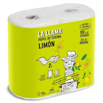 Papel de cocina limón 2 capas La Llama Dia bolsa 2 unidades-0