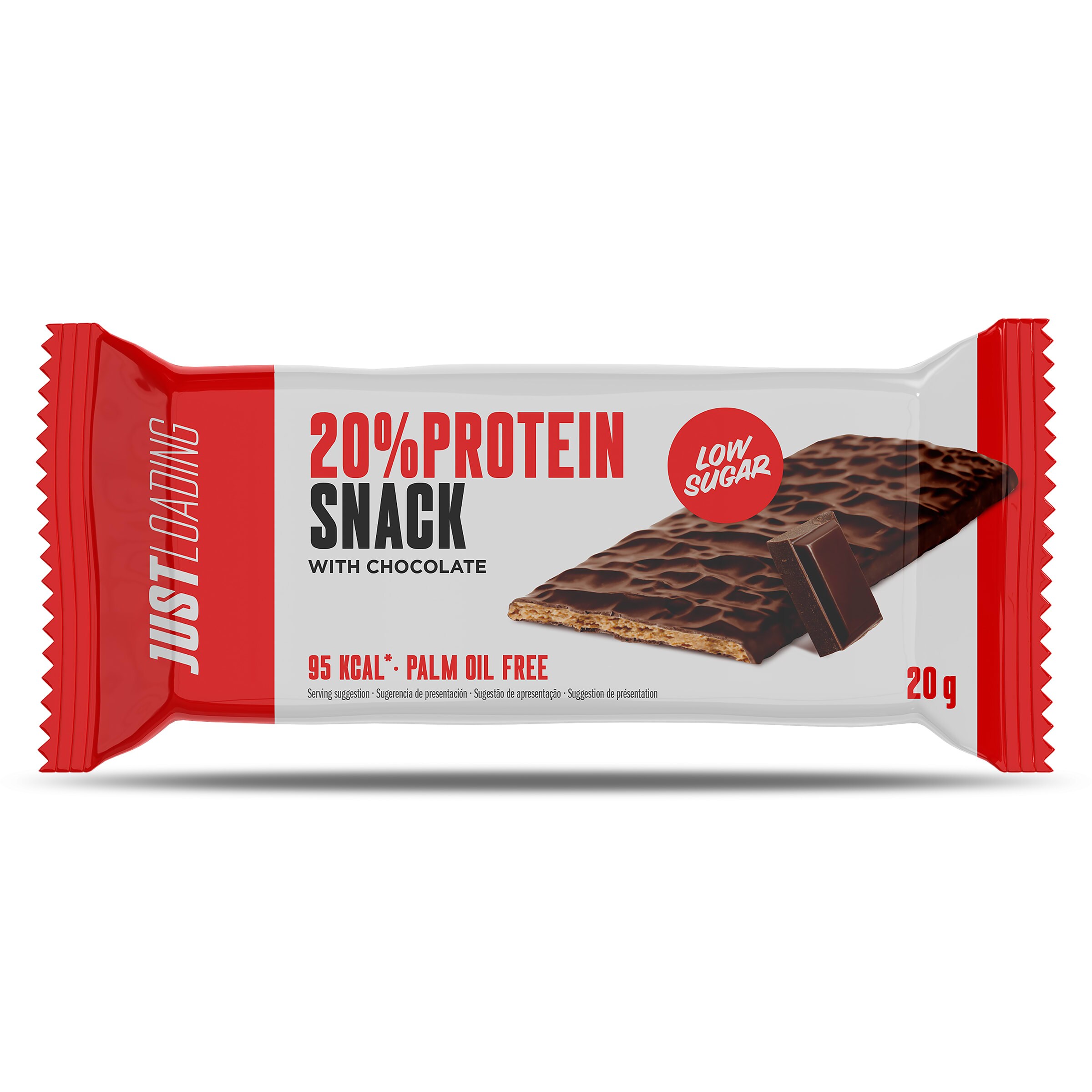 Barrita de proteínas sabor chocolate Just loading bolsa 20 g