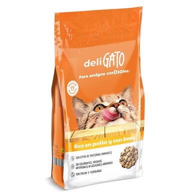 Alimento para gatos con pollo y buey Deligato de Dia bolsa 1.5 Kg-0 Alimento para gatos con pollo y buey Deligato de Dia bolsa 1.5 Kg-0