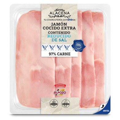 Jamón cocido 97% reducido en sal Dia Nuestra Alacena 150 g-0 Jamón cocido 97% reducido en sal Dia Nuestra Alacena 150 g-0