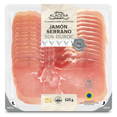Jamón serrano 50% Duroc Dia Nuestra Alacena 125 g-0 Jamón serrano 50% Duroc Dia Nuestra Alacena 125 g-0