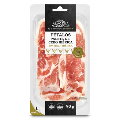 Pétalos paleta de cebo 50% raza ibérica Dia Nuestra Alacena 90 g-0 Pétalos paleta de cebo 50% raza ibérica Dia Nuestra Alacena 90 g-0