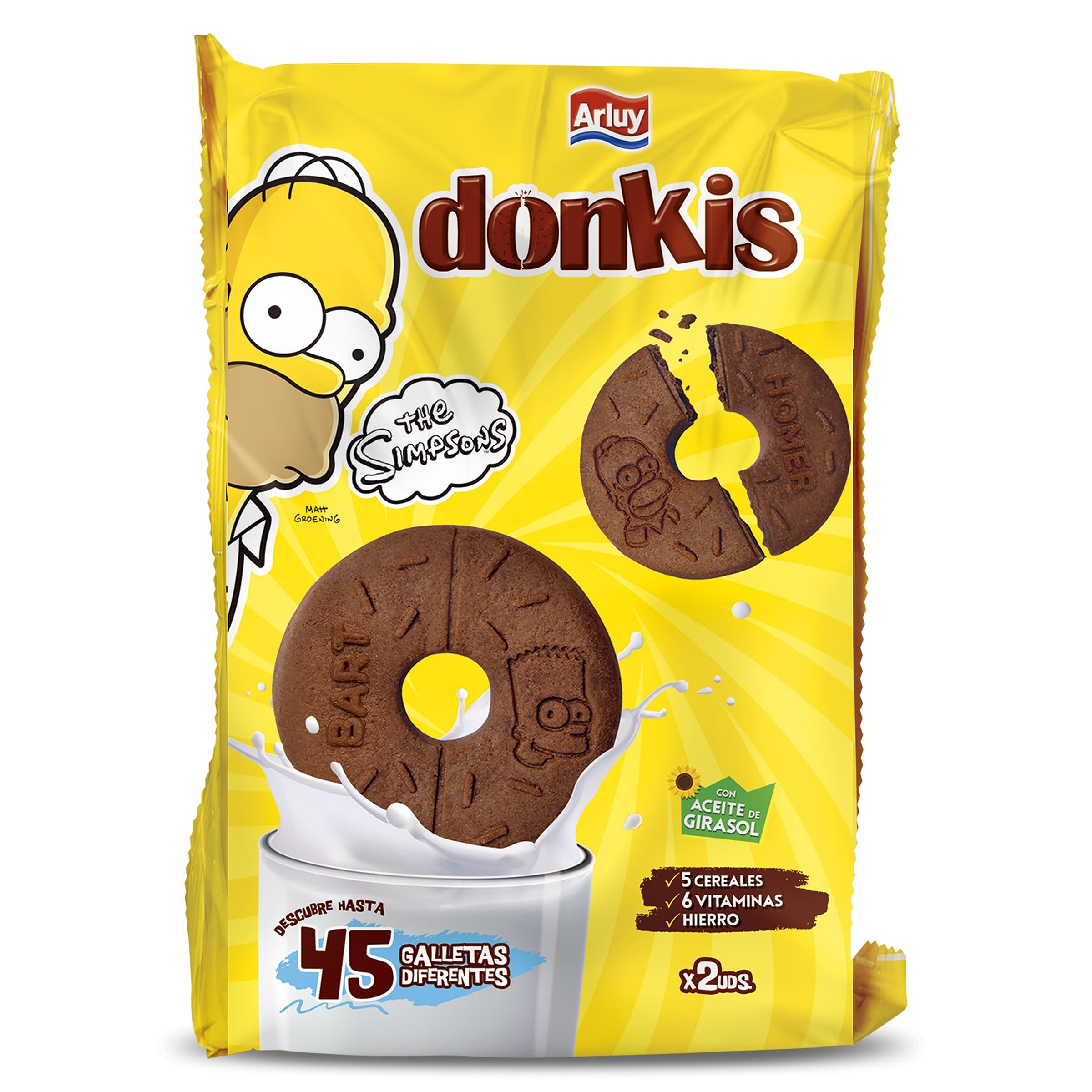 Galletas chocolateadas Los Simpsons Arluy bolsa 400 g