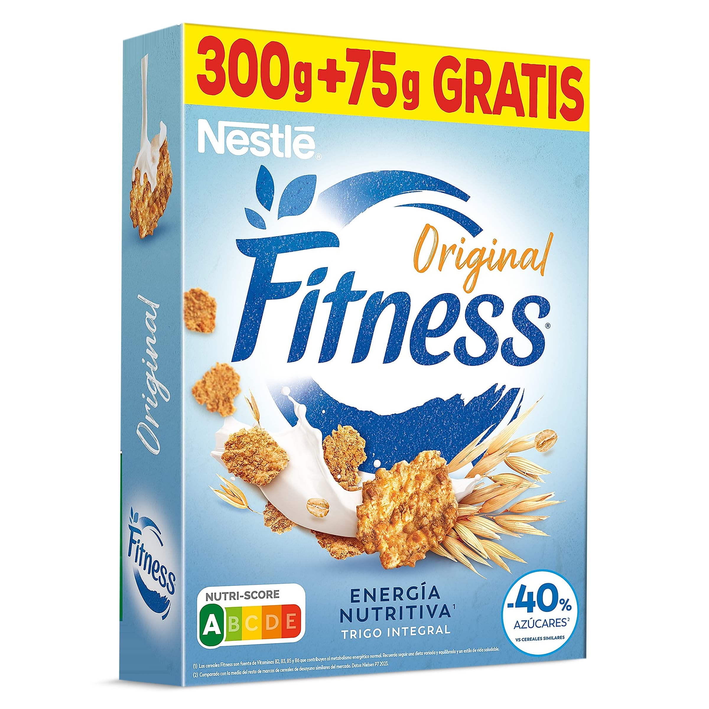 Copos de trigo integral, avena integral y arroz tostados Nestlé caja 300 g + 75 g