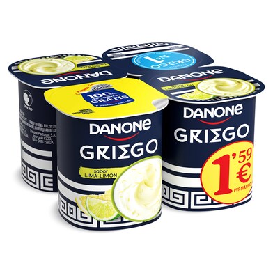 Yogur griego lima-limón Danone pack 4 x 110 g-0