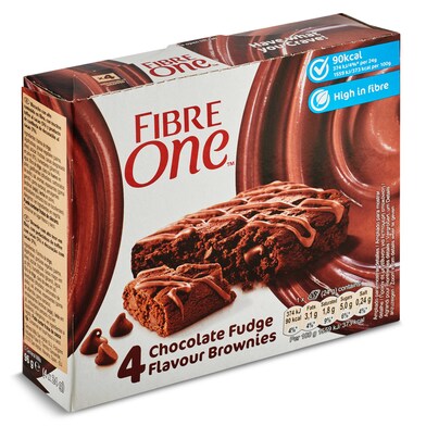Barritas de brownie de chocolate Fibre one caja 96 g-0 Barritas de brownie de chocolate Fibre one caja 96 g-0