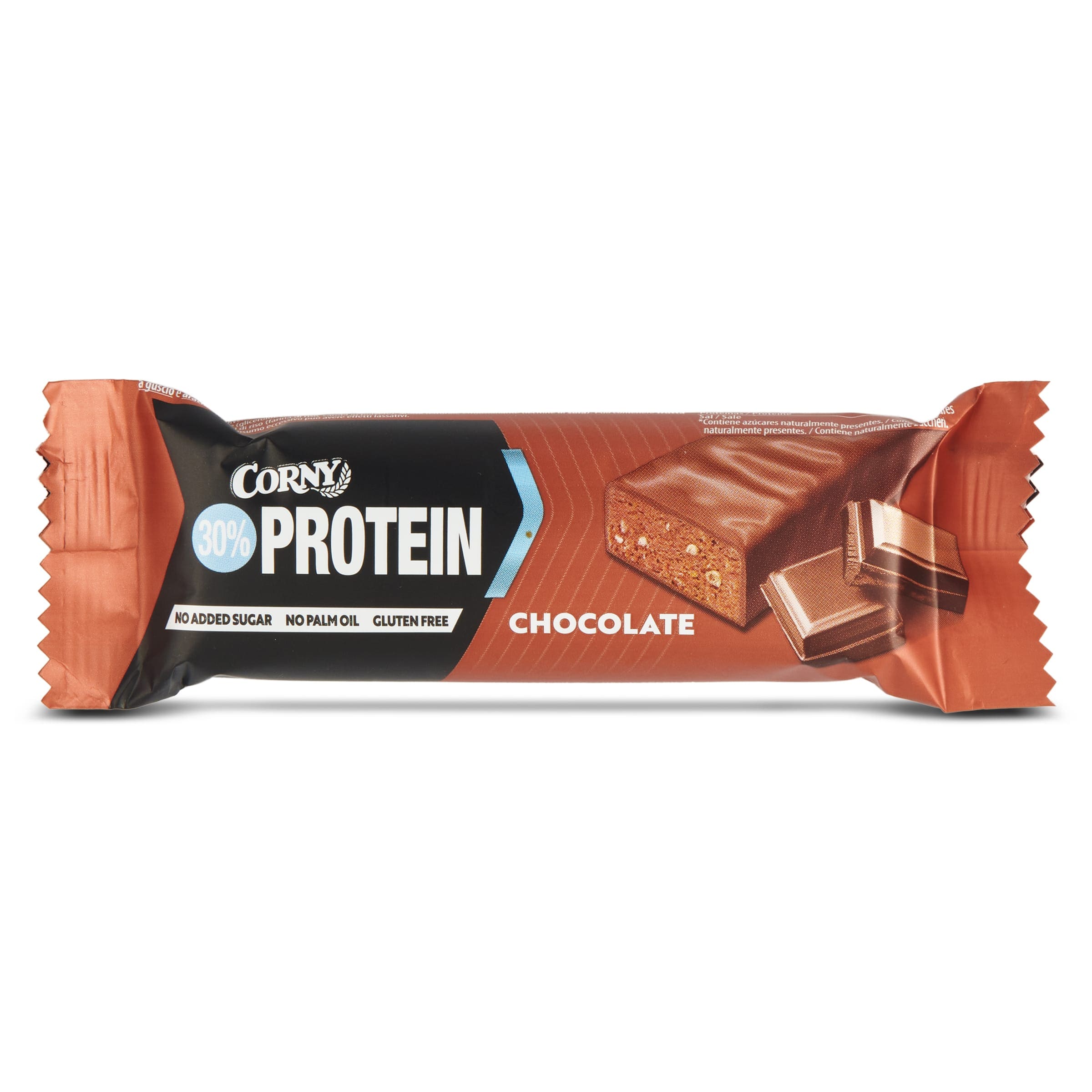 Barrita de chocolate con 30% de proteínas Corny bolsa 50 g