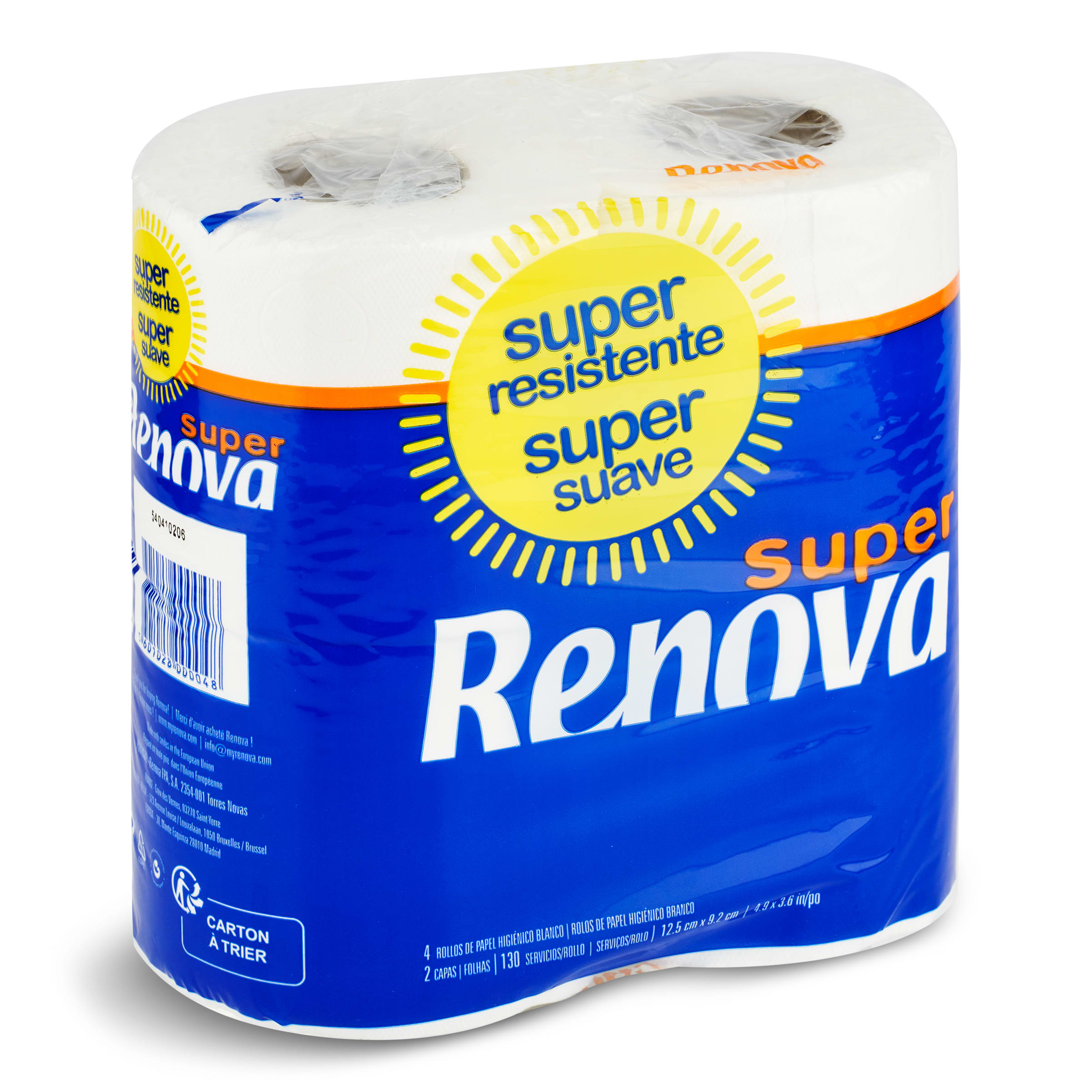 Papel higiénico super 2 capas Renova 4 unidades