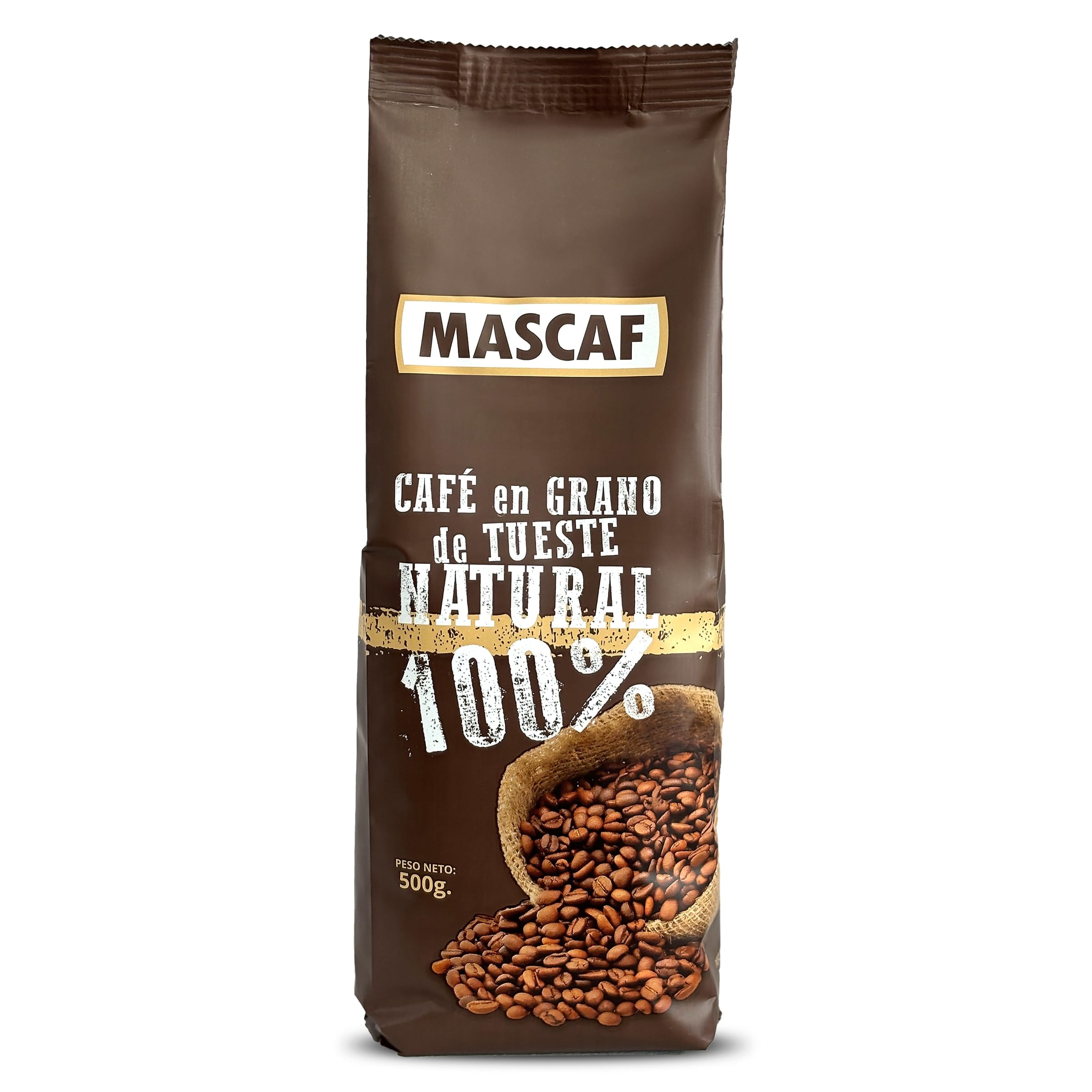 Café en grano de tueste natural Mascaf bolsa 500 g