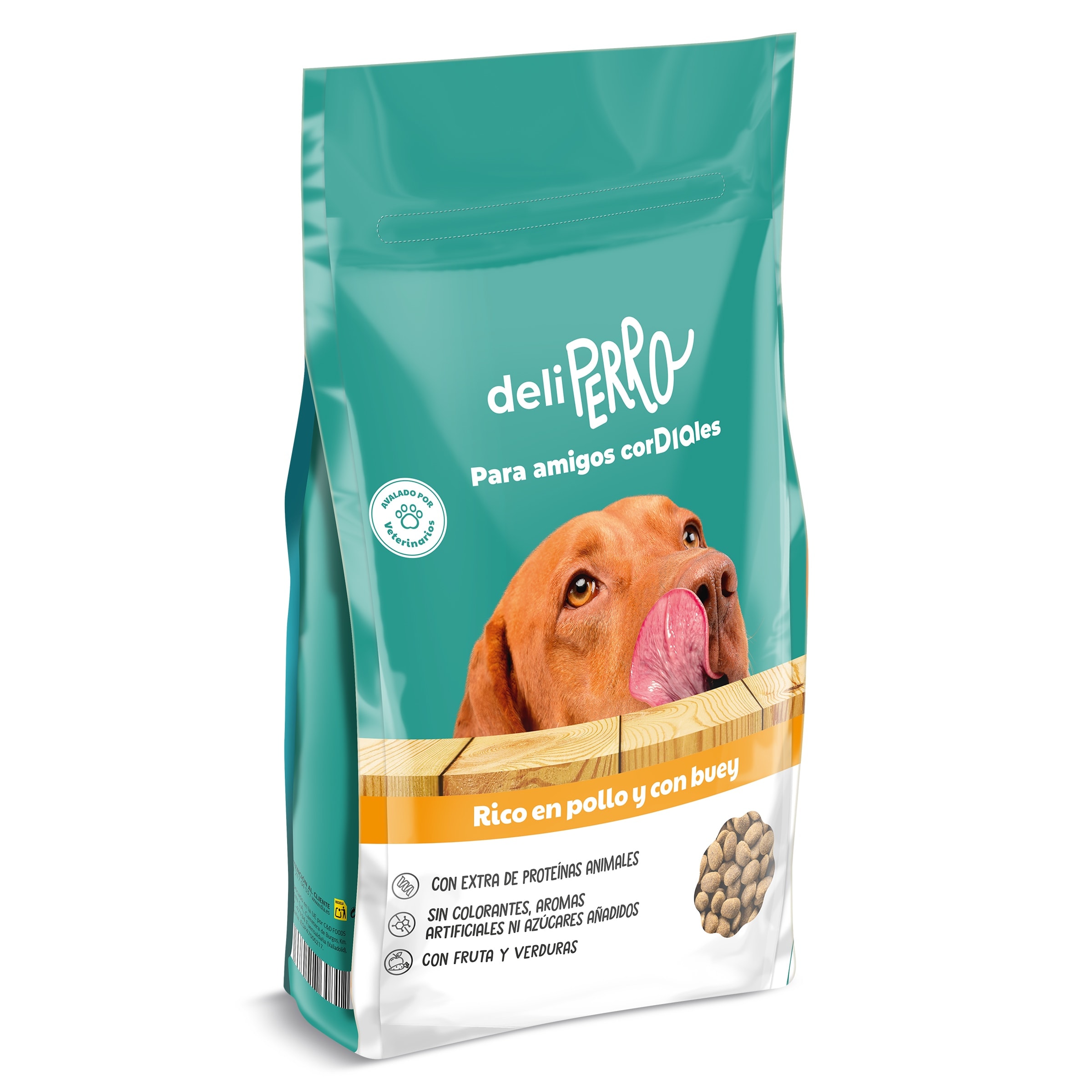 Alimento para perros con pollo y buey Deliperro de Dia bolsa 10 Kg